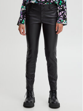 ICHI ICHI Pantaloni in similpelle 20117678 Nero Regular Fit
