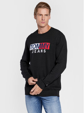 Tommy Jeans Tommy Jeans Sveter Entry Flag DM0DM13755 Čierna Relaxed Fit