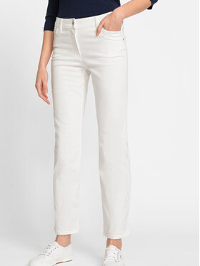 Olsen Olsen Текстилни панталони 14002067 Бял Regular Fit