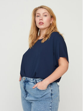 Zizzi Zizzi Blúz V10000A Sötétkék Regular Fit