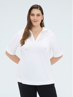 Fiorella Rubino Fiorella Rubino Bluza G878L009090N011 Biały A-Line Fit