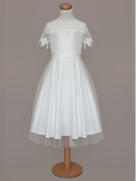 SLY SLY Sukienka 5SM-01B Écru Comfortable Fit
