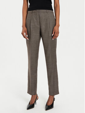 Weekend Max Mara Weekend Max Mara Pantaloni di tessuto Caldaia 2425136132 Marrone Slim Fit