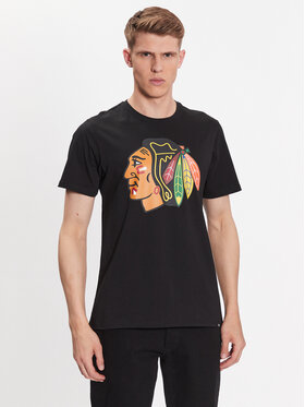 47 Brand 47 Brand Póló NHL Chicago Blackhawks Imprint '47 Echo Tee HH004TEMIME544230JK Fekete Regular Fit