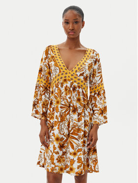 Selmark Selmark Rochie de vară BM298 Galben Relaxed Fit