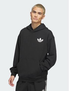 adidas adidas Bluza World Wide Hoops Czarny Loose Fit