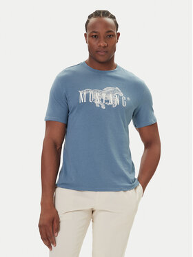 Mustang Mustang T-Shirt Austin 1016858 Modrá Regular Fit