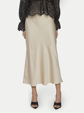 Vila Vila Спідниця-міді Elliette 14084182 Бежевий Regular Fit