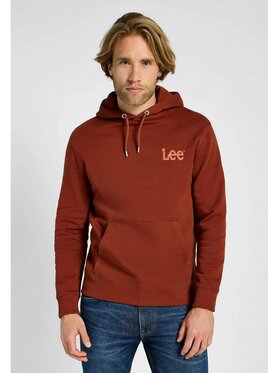 Lee Lee Bluza HOODIE Brązowy Regular Fit