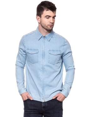 Wrangler Wrangler Koszula SHACKET Niebieski Regular Fit