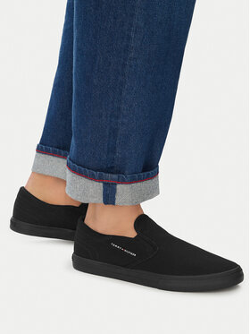 Tommy Hilfiger Tommy Hilfiger Tenisky Vulc Core Slip On FM0FM05689 Čierna