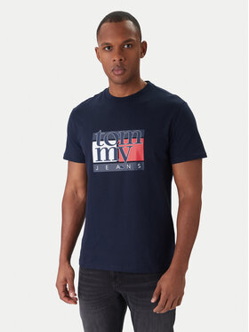 Tommy Jeans Tommy Jeans T-Shirt DM0DM21977 Tmavomodrá Regular Fit