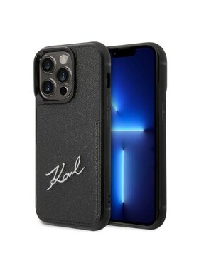 KARL LAGERFELD KARL LAGERFELD Etui na telefon Signature Logo Cardslot Czarny