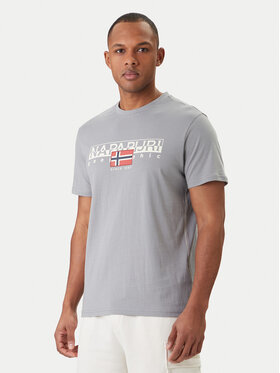 Napapijri Napapijri T-Shirt S-Aylmer NP0A4HTO Šedá Regular Fit