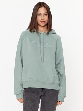 Wrangler Wrangler Mikina 112343095 Zelená Relaxed Fit