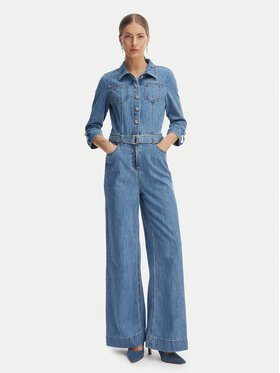Morgan Morgan Jumpsuit 261-PIMA Blu Wide Leg