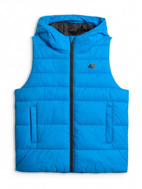 4F 4F Kamizelka OUTERWEAR Niebieski Regular Fit