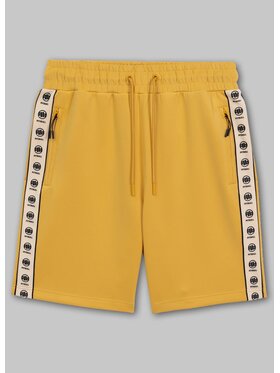 PITBULL PITBULL Szorty sportowe Szorty dresowe Oldschool POWERS S Żółty Regular Fit