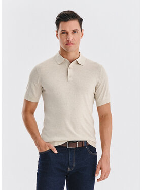 Pako Lorente Pako Lorente Polo P25WF-TX-007 Beżowy Classic Fit