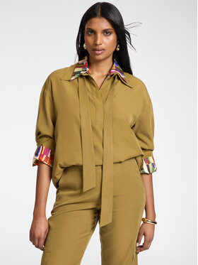 Elena Mirò Elena Mirò Bluzka 2040Z100036N028 Brązowy Regular Fit