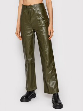 Pantaloni di pelle da donna - Verde • Modivo.it