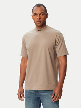 BOSS BOSS Marškinėliai Tee Collar 50562120 Chaki Relaxed Fit