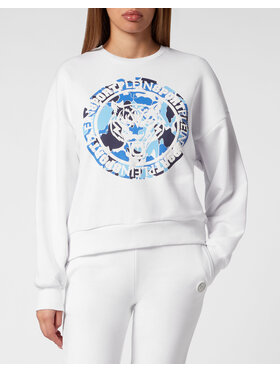 Plein Sport Plein Sport Longsleeve 13005 Biały Regular Fit