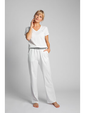 LaLupa LaLupa Pantalone del pigiama LA016 Bianco Comfortable Fit