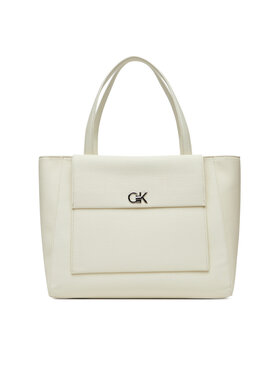 Calvin Klein Calvin Klein Torebka Ck Medium Shopper_Tex K60K613178 Biały