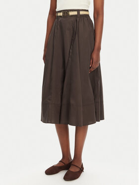 TWINSET TWINSET Trapezförmiger Rock 251TT202J Braun Regular Fit