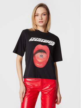 ROTATE ROTATE T-Shirt Asteeer RT2174 Černá Relaxed Fit