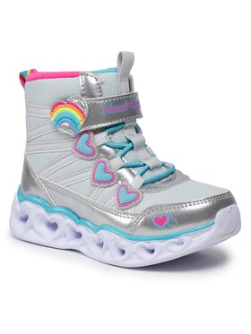 Skechers Zimski škornji Heart Lights Sweet Styling 302668L/SMLT Srebrna