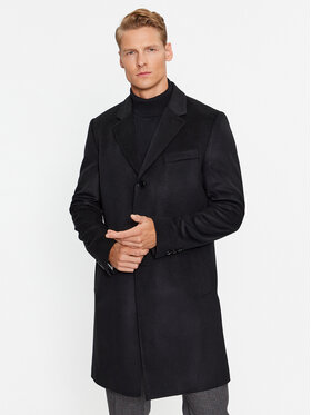 Boss Boss Vilnas mētelis H-Hyde-234 50502327 Melns Slim Fit
