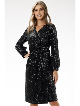 Awama Awama Sukienka wieczorowa A699 Czarny Basic Fit