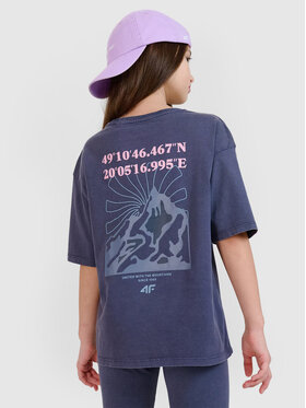 4F 4F T-Shirt 4FJWSS25TTSHF1853-22S Μαύρο Oversize