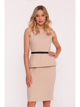 Stylove Stylove Sukienka elegancka s427 Beżowy A-Line Fit