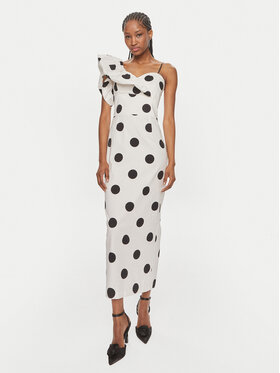 Babylon Babylon Kokteilinė suknelė MF0216 Balta Regular Fit