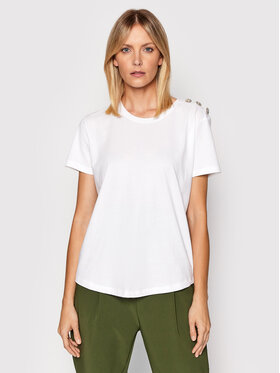 Custommade Custommade T-Shirt Molly Crystal 999114104 Biały Regular Fit