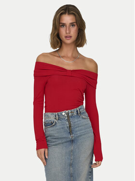 ONLY ONLY Bluză Fayola 15339435 Roșu Slim Fit