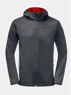 Jack Wolfskin Jakna Softshell Bornberg Hoody 1307471 Črna Regular Fit