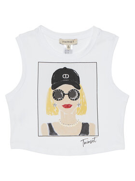 TWINSET TWINSET Top 251GJ2483 Biały Regular Fit