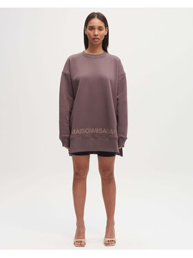Misaga Misaga Bluza 0178 Fioletowy Relaxed Fit