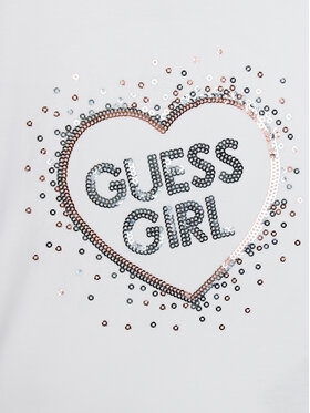 Guess T-shirt K4RI25 K6YW4 Bijela Boxy Fit