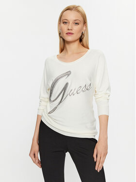 Guess Guess Пуловер W3BR25 Z2NQ2 Бял Regular Fit
