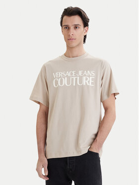 Versace Jeans Couture Versace Jeans Couture Póló 80GAHT01 CJ00T Bézs Regular Fit