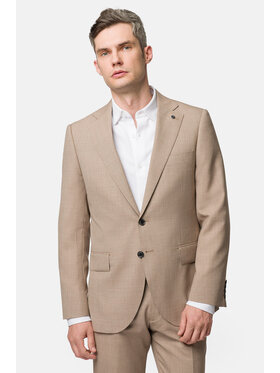 Lancerto Lancerto Garnitur Vancouver GA073123000019 Beżowy Slim Fit