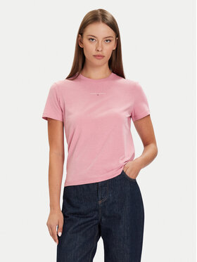 Tommy Jeans Tommy Jeans Tricou Linear DW0DW21964 Roz Regular Fit