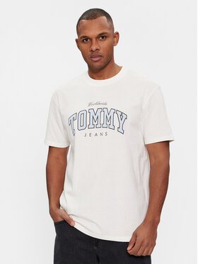 Tommy Jeans Tommy Jeans T-Shirt Varsity DM0DM18287 Biały Regular Fit