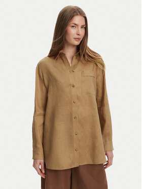 Max Mara Max Mara Koszula Noel 2516111018 Brązowy Regular Fit