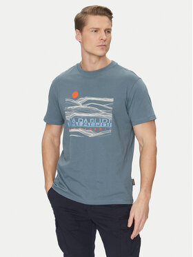 Napapijri Napapijri T-Shirt S-Buti NP0A4INM Μπλε Regular Fit